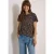 Shirt met boothals en luipaardprint