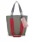 Fritzi aus Preußen Shopper ‘Izzy’  duifblauw / olijfgroen / lichtroze / rood