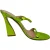 Gianvito Rossi Aura muiltjes met hak in metallic groen leer