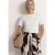Street One Dames Shirt met ronde hals en opdruk op de borst in Wit
