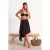 TRENDYOLMİLLA Dames Zwart Effen Midi Asymmetrisch Overslag Rokken
