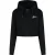 Malelions Women Cropped Zip Hoodie | Black