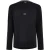 Boss Heren Uniek Gestreept Jersey T-shirt met Lange Mouwen (Zwart)