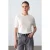 Geribbelde Crewneck Korte Mouwen Blouse