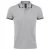 SOLS Heren Pasadena getipt korte mouw Pique Polo Shirt (Heide Grijs/Navy)