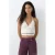 MANGO TEEN cropped haltertop met borduursels – wit