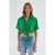 V-hals Met Strik Slanke Pasvorm Crop Shirt