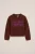WE Fashion – Meisjes fijngebreide trui met embroidery – Regular fit – Bruin –
