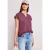 Street One Dames Blouse met losse schouders en gespleten hals in Roze