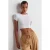 Dames Crop Slim-Fit Crew Neck T-Shirt