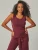 YOU LOOK PERFECT Gebreide top ‘TOP BLOSSOM – Geripptes Merino Top mit Rundhals’  bordeaux