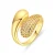 Luxenter Ring in Brilliant Metal en Zirconia Alloy, afgewerkt in 18 karaats geel goud – Hadar