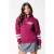 Colourful Rebel Varsity Logo Relaxed Zip Sweat Bordeaux
