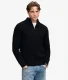 Jacob Cable Gebreide Trui Met Halve Rits Blauw