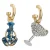 Kurt Geiger oorbellen Novelty goudkleurig/blauw