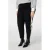 MS Mode slim regular waist gestreepte casual broek zwart