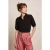 Carina lichte EcoVero viscose blouse in zwart