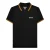 Lambretta Heren SS25 Twin Tip Poloshirt (Zwart/Goud)