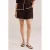 WE Fashion regular waist casual short donkerbruin