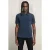 John Varvatos Ss Soft Collar Cotton Slub Polo Oiled Blue
