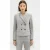 Theory Double-breasted Blazer In Good Wool Light Grey Melange
