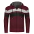 Heren Winter Transitie Cardigan met Capuchon Gevoerde Grof Gebreide Capuchon Warme Jas Bordeaux
