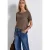 Street One Dames Shirt met boothals in Bruin