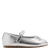 Mango Kids leren ballerina’s – zilver