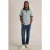 White Stuff Casette Tape Printed Polo Teal Print