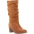 Hush Puppies Cosima Dames Suède Tan Kniehoge Laarzen Met Hak