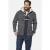 Jan Vanderstorm EIRBORG gevoerd vest met wol Plus Size donkerblauw