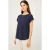 Relaxte top met korte mouwen en naaddetails