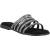 Hush Puppies Paris Slide Suède Dames Zwarte/Zilveren Sandalen