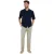 Threadbare Drewrea-herenoverhemd met korte mouwen (Marine)