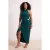 Trendyol Curve Dames Groen Effen Midi Mouwloos Bodycon Grote maten Jurk