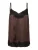PIECES Top ‘PCAriel’  donkerbruin / zwart