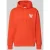 Wood Wood Hoodie met logoprint en kangoeroezak