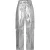 AmyLynn Cargo-broek met rechte pijpen en metallic-effect voor dames (Zilver)
