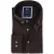 Giordano overhemd donkerbruin jersey button-down collar
