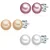 Valero Pearls Oorbellen  pasteloranje / oudroze / zilver / wit