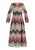 IZIA Maxi-jurk met lange mouwen Dames Zigzag-print