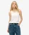 Superdry Vrouwen Tanktop met Laag Uitgesneden Ronde Hals Wit