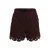 LOOXS 10sixteen regular waist casual short donkerbruin broderie