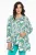 YOEK vest DOLCE van travelstof met paisleyprint groen/wit
