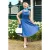 Adriana swing jurk in olympisch blauw