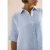 Cecil Dames Blouse met korte mouwen van puur linnen in Blauw