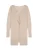 JUST CASHMERE Gebreid vest ‘Brooke’  sand