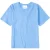 Closed Crew Neck Short Sleeve T-shirts Chambray Blue
