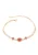faina Armband  rose-goud / lichtrood / transparant