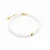 Luxenter Witte Parel armband afgewerkt in 18K geel goud – Unwe